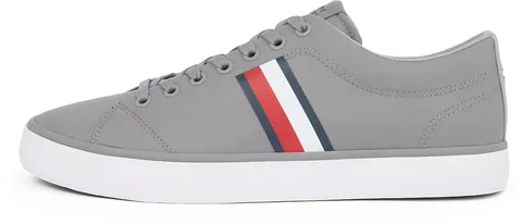 Tommy Hilfiger Uomo Sneakers Vulcanizzate Core Stripes Mesh Profilo Basso, Grigio