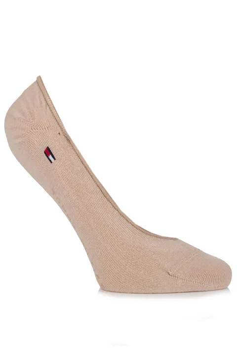 Tommy Hilfiger Footie, Calzini Donna, Beige, 39-42