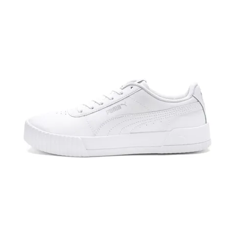 PUMA Carina L, Scarpe da Ginnastica Basse Donna, Puma White Puma White Puma Silver, 40 EU