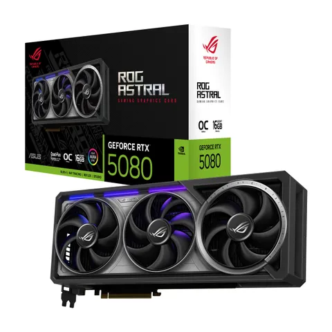 ASUS ROG Astral GeForce RTX 5080 OC Edition, Scheda Grafica Nvidia 16 GB GDDR7, 256 bit