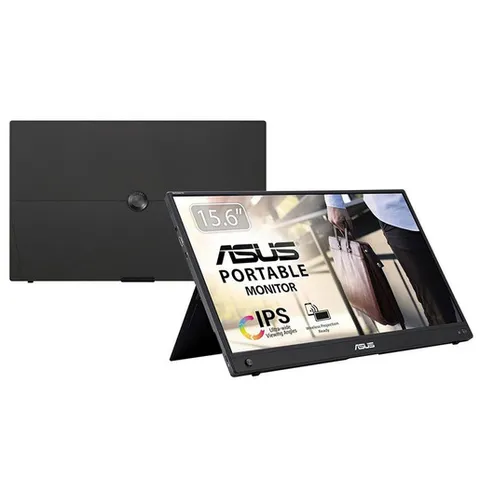 ASUS ZenScreen GO Monitor da Gaming Portatile 15.6” 1080P FHD (MB16AWP) - Monitor da Viaggio IPS USB-C e HDMI, Mirroring Wireless, Cavalletto Integrato, Monitor Esterno per Laptop, Macbook e Telefono