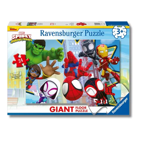 Ravensburger - Puzzle 3 Anni, Giant Floor Puzzle 24 Pezzi, Spidey - Puzzle Bambini 3