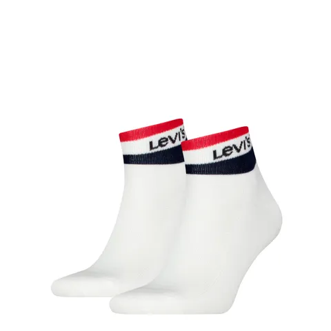 Levi's Quarter, Calzini Unisex - Adulto, Blu/Bianco/Rosso, 35-38