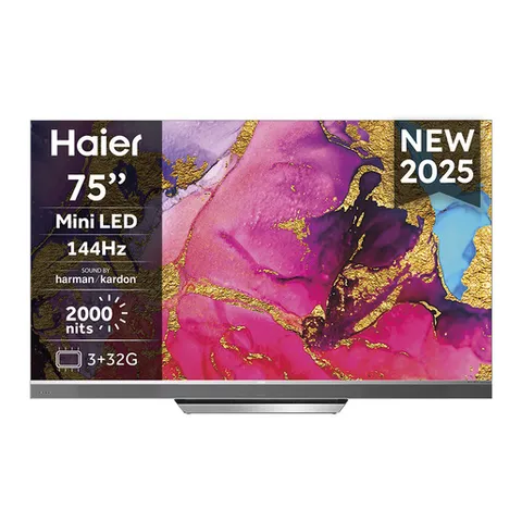 Haier QD-Mini LED, 4K UHD, H75M95EUX 75'' Smart TV, Google TV, Dolby Atmos e Dolby
