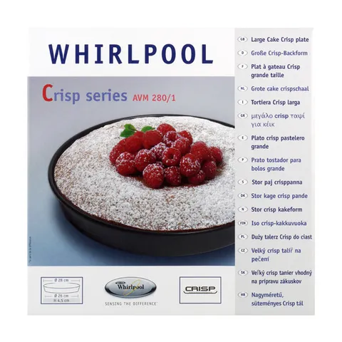 Whirlpool AVM280 Piatto Crisp a bordo alto (tortiera) per forno a microonde