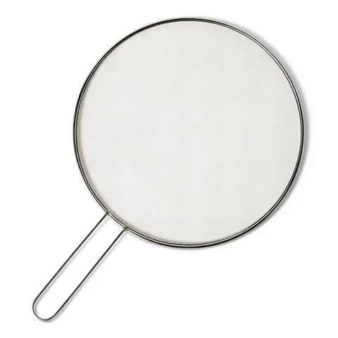 Amazon Basics Protezione Antigrasso per Padella, 33cm, in Acciaio Inox, Lavabile in