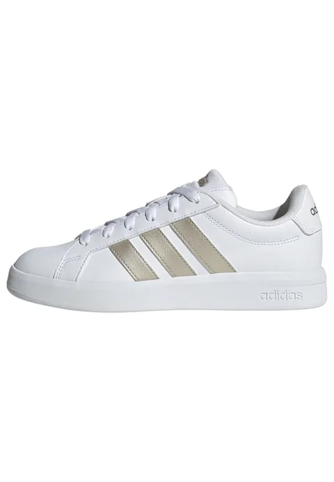 adidas Donna Grand Court Base 3.0 Shoes, Ftwr White/Cyber Met./Ftwr White, 36 2/3 EU