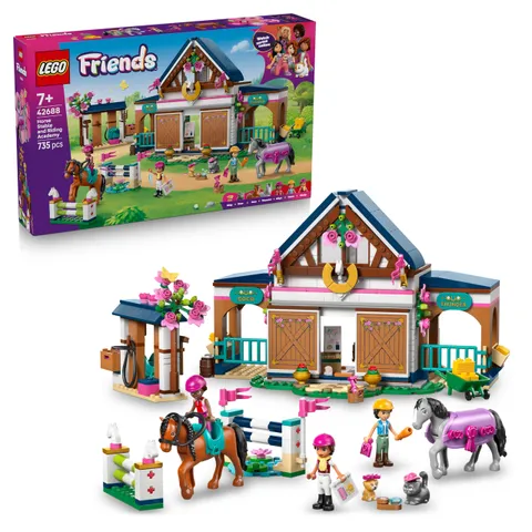 LEGO Friends Scuderia e Accademia di Equitazione - Gioco Didattico con Animali, 3 Mini