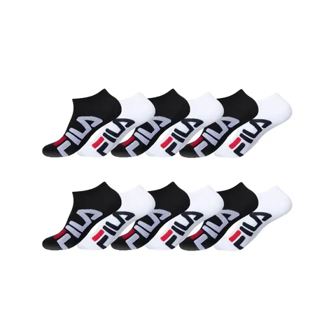 FILA Calzini Uomo Confortevole Set di 12 Calze Sportive Uomo, durevoli, morbidi, Nero
