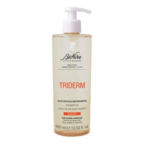BioNike Triderm - Olio Doccia Eudermico, Detergente Corpo e Viso per Pelle Secca