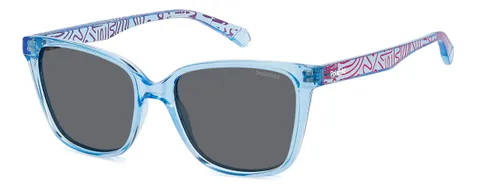 Polaroid KIDS Sunglasses Frames PLD 8062/S Azure 48/15/130 Unisex Bambini, Azzurro
