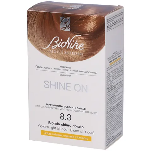 Bionike Shine On - Trattamento Colorante Capelli, Kit Tinta per Cute Sensibile Senza