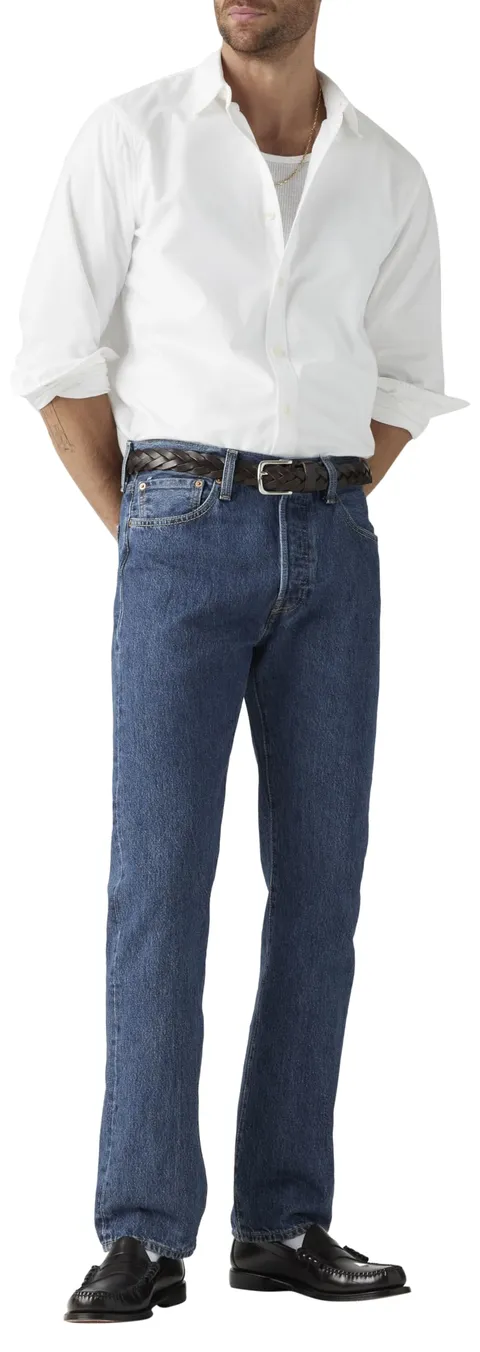 Levi's 501 Original Fit, Jeans Uomo, Stonewash, 40W / 32L