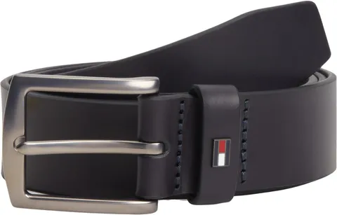 Tommy Hilfiger Cintura Uomo Denton 3,5 cm Cintura in Pelle, Blu (Space Blue), 80 cm