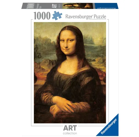 Ravensburger - Puzzle 1000 Pezzi Leonardo Gioconda, Puzzle Adulti 70x50cm