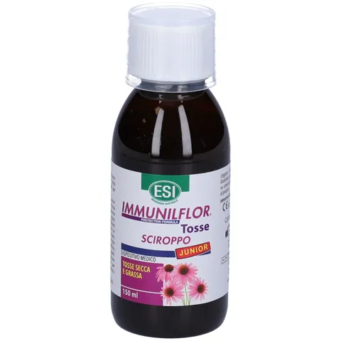 ESI - Immuniflor Tosse Junior, Sciroppo Balsamico con Propoli, Idrata la Gola e Contrasta