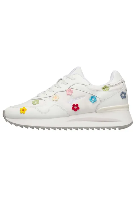 w6yz Yak-W. Suede/Flower Denim White-Multicolor