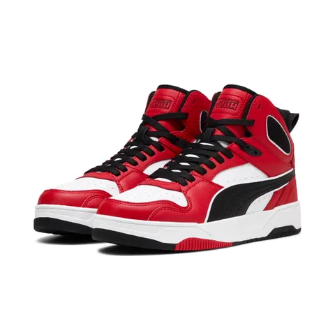 PUMA Sneaker unisex RBD Break MID, bianco e nero, per tutti i tempi, rosso, taglia 38
