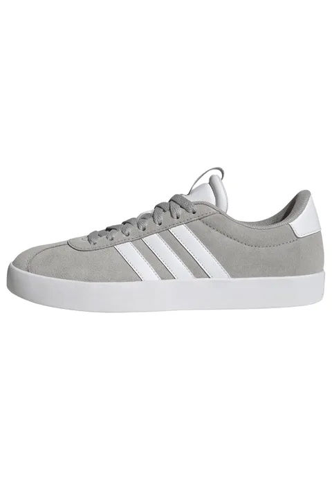 adidas Donna Vl Court 3.0 Shoes, Grey Two / Cloud White / Silver Metallic, 37 1/3 EU