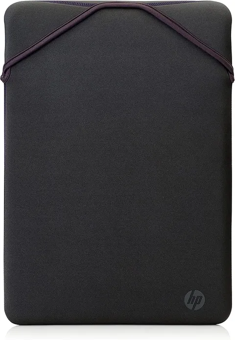 HP Custodia Protettiva Reversibile per Laptop Portatili fino a 14 Pollici, Profilo Sottile e Senza Cerniera, Tessuto in Neoprene Disinfettabile e Lavabile in Lavatrice, Colore Grigio/Malva
