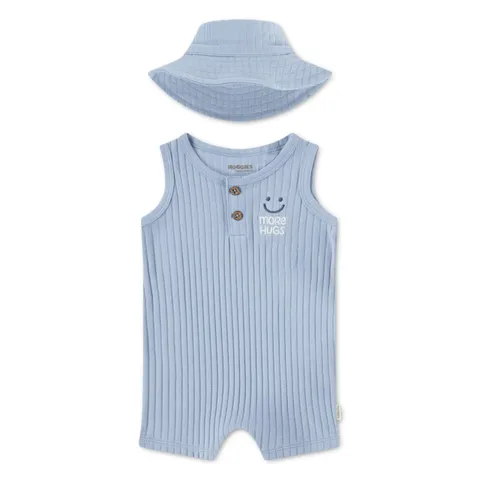 Huggies Romper and Hat Set Baby Boy Blue