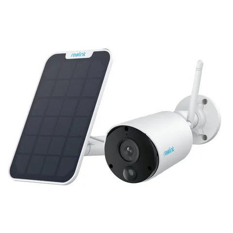 Reolink 2K Telecamera WiFi Esterno Senza Fili con Pannello Solare, Rilevamento Persone/Veicoli, Visione Notturna, Audio a 2 Vie, Notifiche Instant, Impermeabile, Compatibile Alexa/Google, Argus Eco