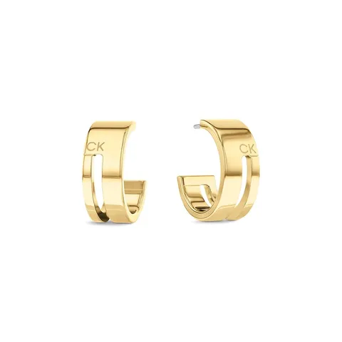 Calvin Klein Orecchini da donna Collezione GEOMETRIC ESSENTIALS in Acciaio Inossidabile e oro giallo