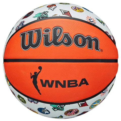 Wilson Pallone da Basket WNBA ALL TEAM, Utilizzo Outdoor, Gomma, Misura: 6, Marrone/Bianco