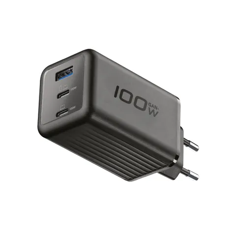 Cellularline caricabatterie da rete multipower performance GaN+ 100 W con 2 porte USB-C