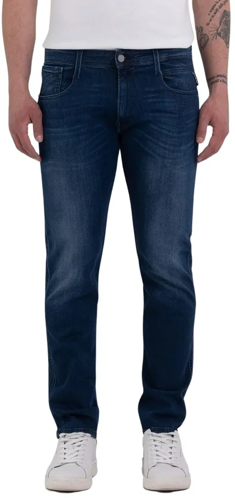 Replay Jeans Anbass Slim Fit da Uomo con Power Stretch, Blu (Medium Blue 009), W34 x L34
