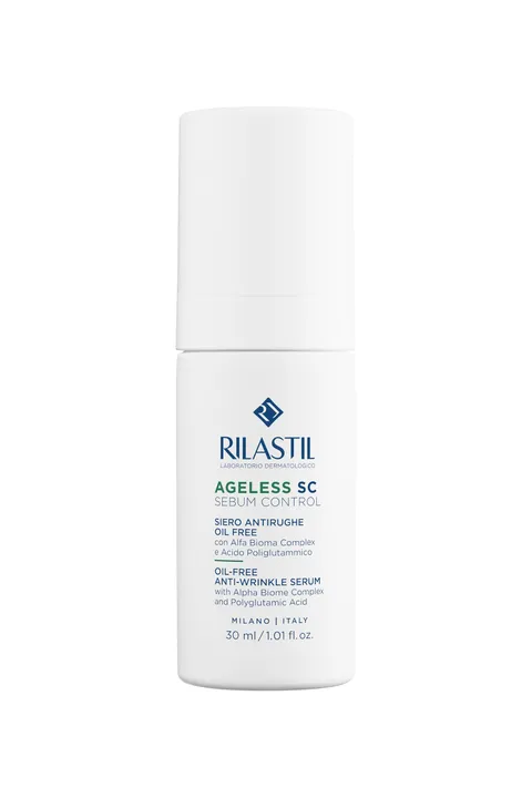 Rilastil Ageless SC Sebum Control, Siero antirughe oil free con Alfa Bioma Complex e