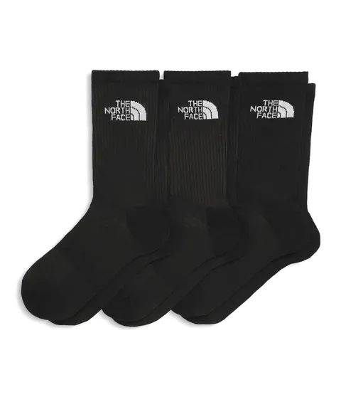 THE NORTH FACE NF0A882H3OW MULTI SPORT CUSH CREW SOCK 3P Calzini Uomo BLACK ASSORTED Taglia L