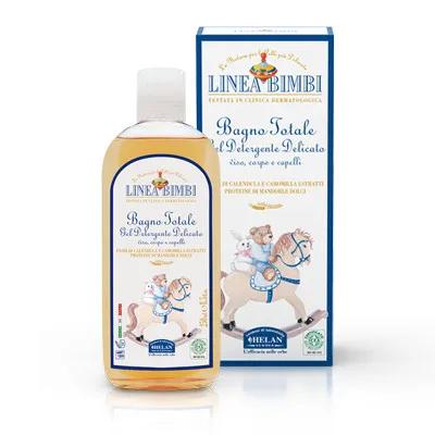 Helan, Linea Bimbi BIO, Gel Detergente Delicato, Bagnoschiuma e Shampoo per Neonati con