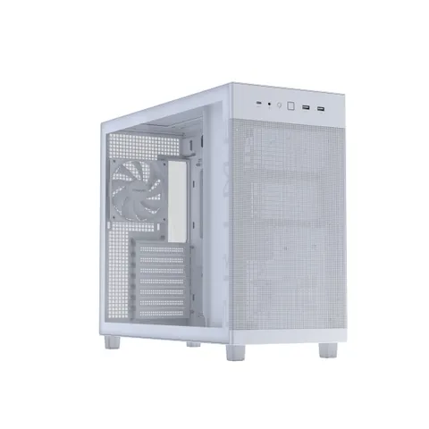 ASUS Prime AP303 TG WHT, Case ATX Bianco, Pannello in Vetro Temperato