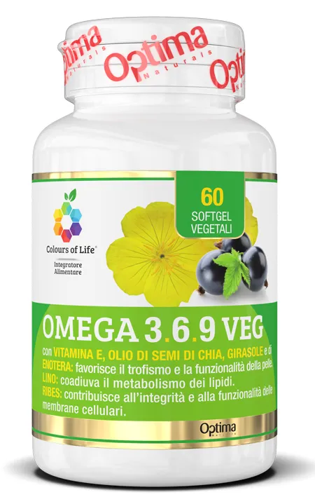 Colours of Life - Omega 3,6,9 VEG - Integratore di Omega 3, 6 e 9 - con Oli di Semi di