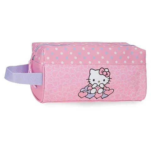 Hello Kitty Hearts & Dots, astuccio scolastico, a tracolla, realizzato in poliestere