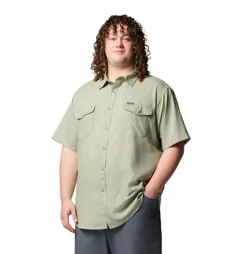 Columbia Men's Utilizer 2 Solid Short Sleeve Shirt, Short Sleeve Shirt, Safari, M