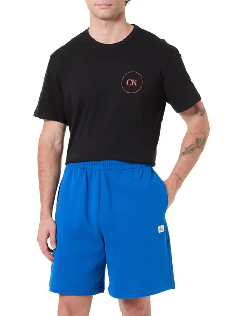 Calvin Klein EU 350terry Badge Short Lv04rf282g Pantaloncini, Blue (Classic Blue), M Uomo