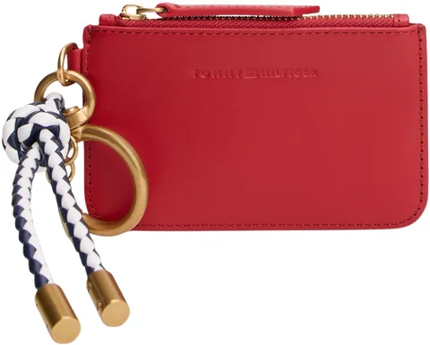 Tommy Hilfiger Donna Portamonete Charms Multi in Pelle, Rosso (Primary Red), Taglia Unica