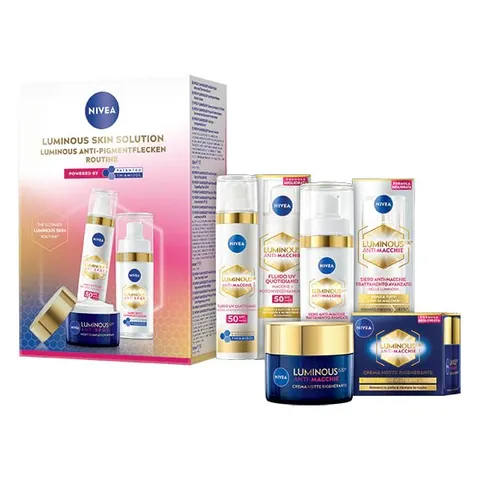 Nivea Luminous630 Skin Solution, Skincare Kit completo con Siero Viso Anti-Macchie