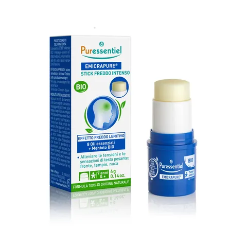 Puressentiel Stick Freddo Intenso Emicrapure con 8 Oli essenziali 4,5 g