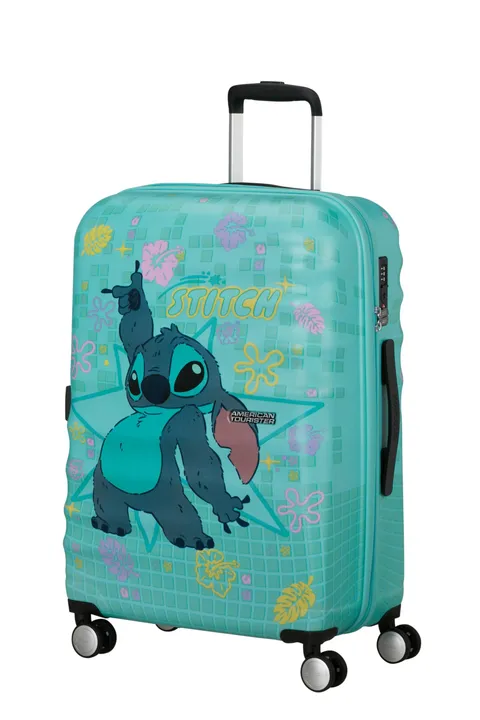 American Tourister Wavebreaker Disney - Stitch Valigia Rigida Media (67 cm), Valigia da