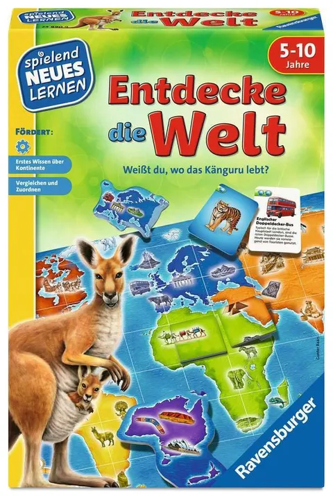 Ravensburger 24990 - Scopri il mondo - Gioca e impara per bambini, gioco educativo per