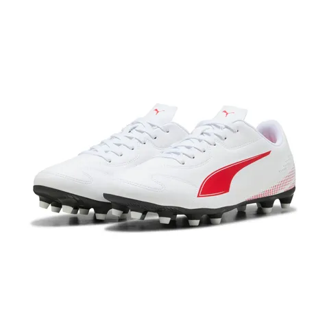 Puma Vitoria II FG/AG - Scarpe da Calcio da Uomo, Colore: Bianco e Rosso, Misura 40, Puma