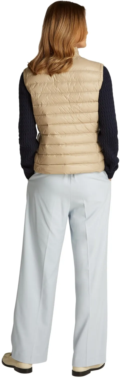 Tommy Hilfiger Donna Gilet con Collo a Lupetto, Beige (Sandalwood), S