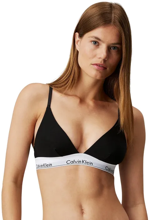Calvin Klein Donna Reggiseno a Triangolo Triangle Unlined non Foderato, Nero (Black), XS