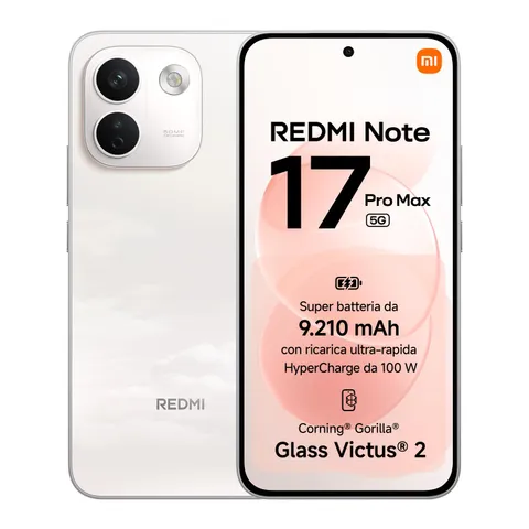 Redmi Note 17 Pro Max 5G, Smartphone 8+256GB, Cloud Blush, Batteria 9210mAh