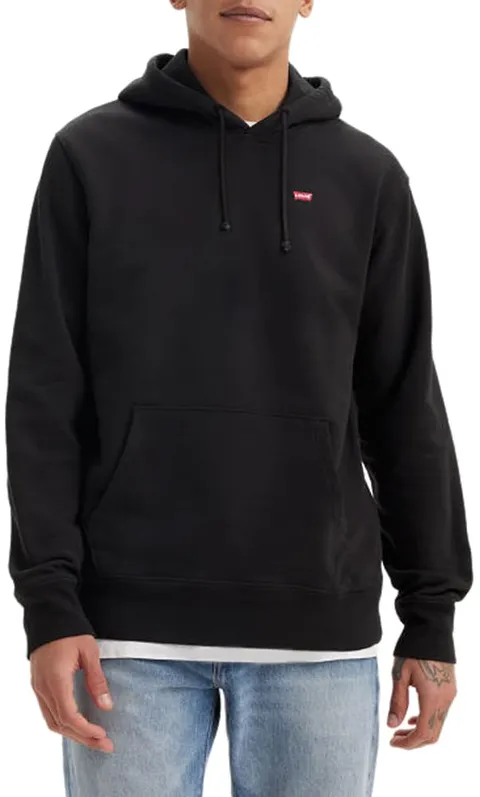 Levi's Felpa con Cappuccio Uomo, Nero minerale, XXL