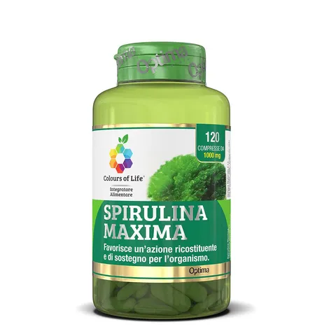 Colours of Life Spirulina Maxima - Integratore di Spirulina - Azione Ricostituente e di