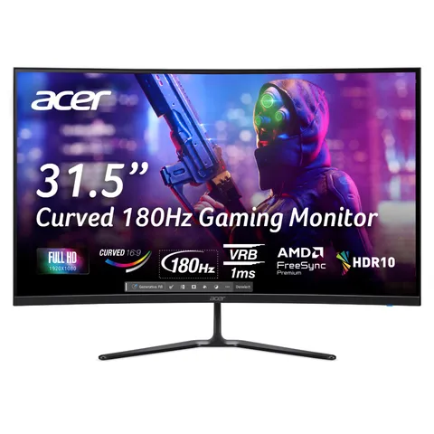 acer Nitro ED320QRS3biipfx Monitor Gaming Curvo FreeSync Premium, 31.5", Display FHD